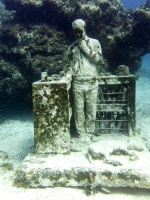 Sculpture of the Underwater Museum at Manchones Reef IMG 3104